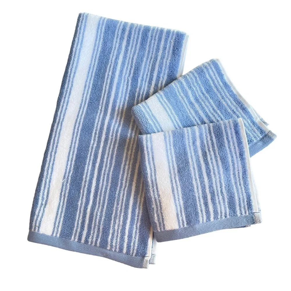 Lauren Ralph Lauren Sanders Blue Cornflower Hand towel and 2 washcloth set NWT
